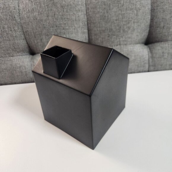 Umbra Square Casa Tissue Box Cover - House Shape Black - Picture 1 of 7